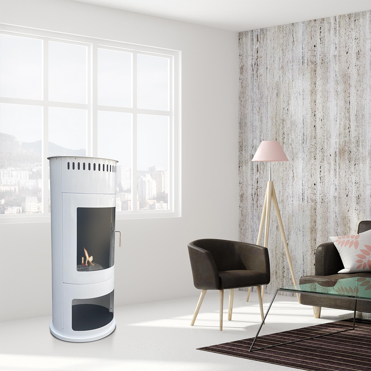 Estufa bioalcohol Bestfire 3000W Blanco Blanco-6