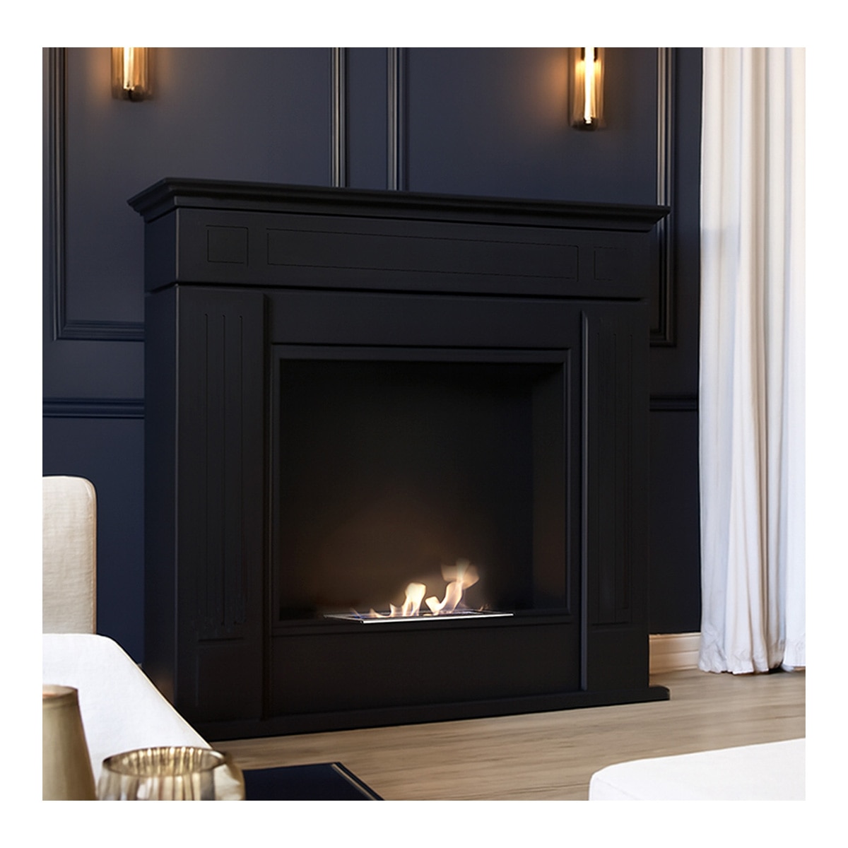 Chimenea de Bioetanol de suelo Bio CH2 Negro-8