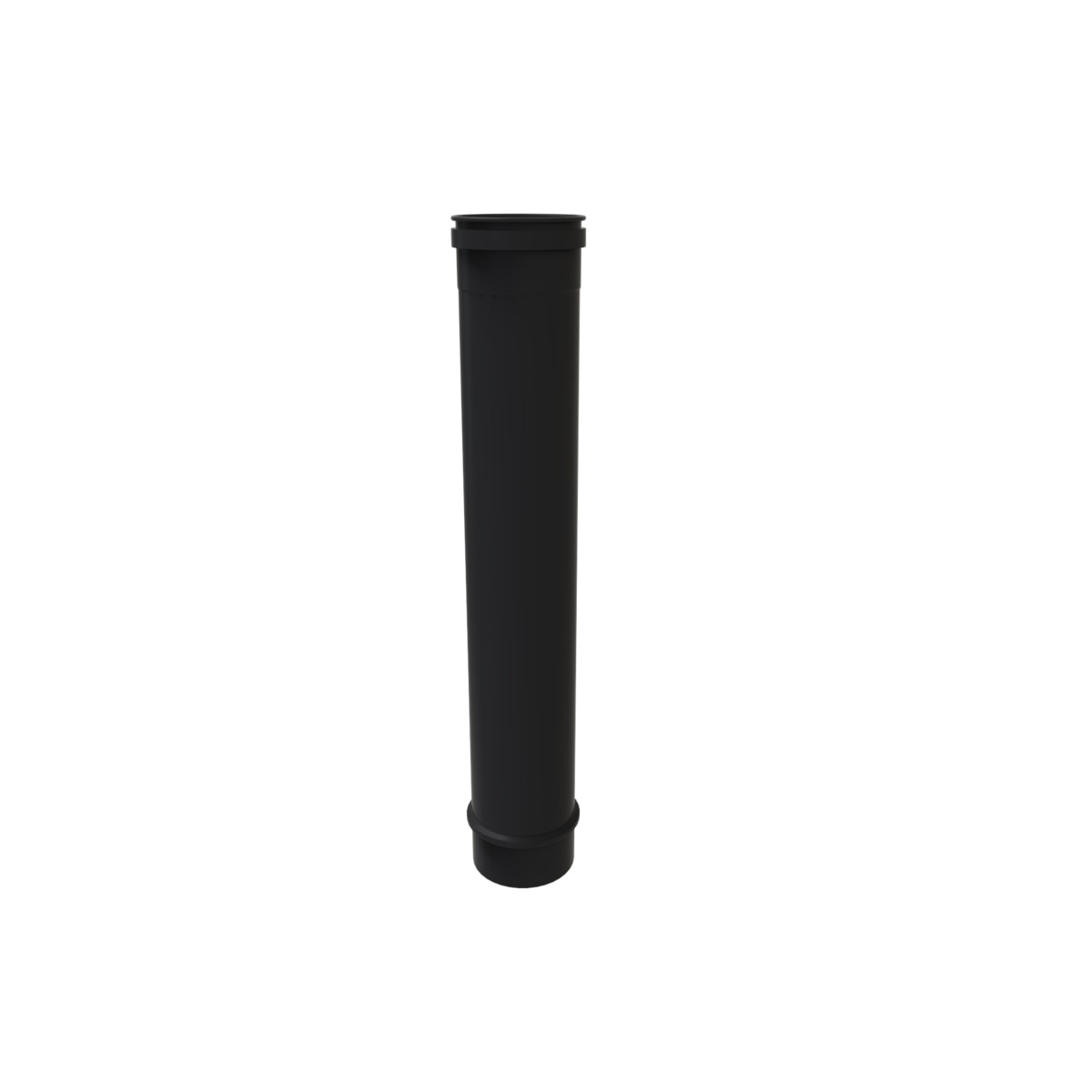 Tubo Simple Acero Inoxidable 0,5 m - Ø 80 mm Negro-1