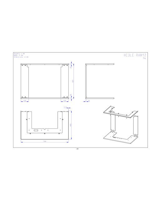 Marco de 8 lados para Chimenea Heat 3CF3G50/31 Frontal Cristal Dividido Negro-2