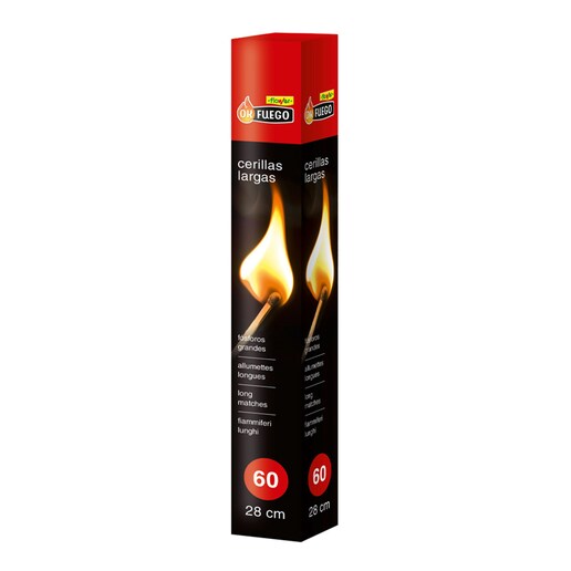 Cerillas Largas para Cocina y Barbacoas 60 Uds