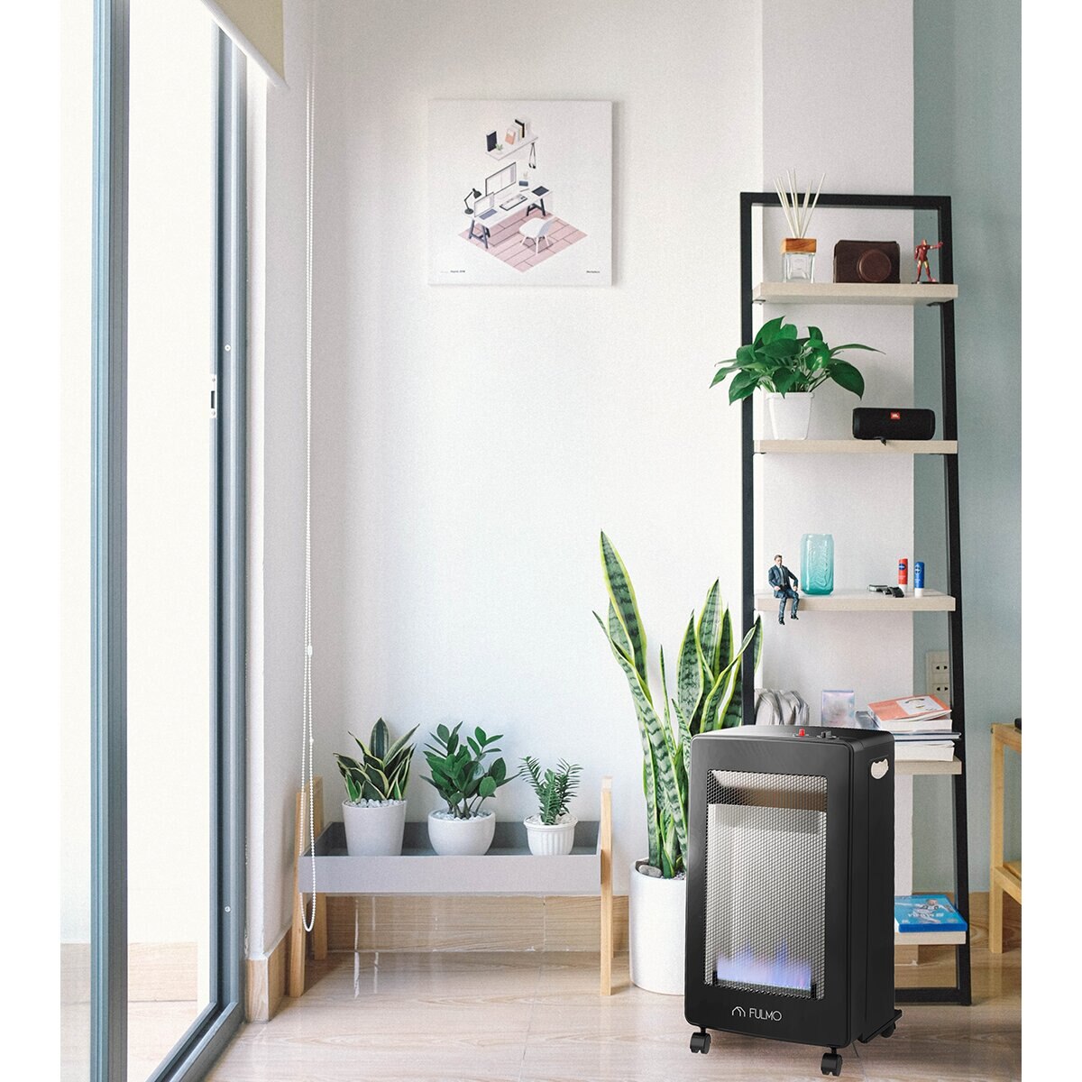 Estufa Gas Portátil Llama Azul L Fulmo 4,2 kW Negro-2