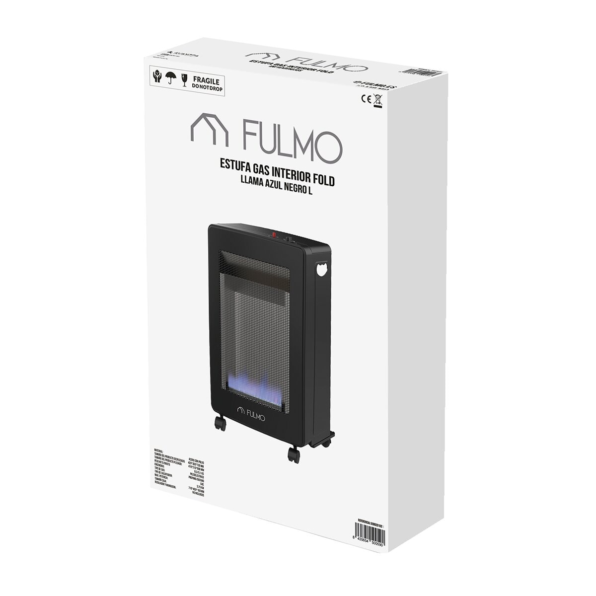 Estufa Gas Portátil Llama Azul L Fulmo 4,2 kW Negro-3