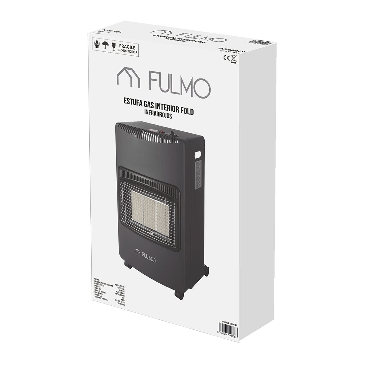 Estufa Gas Portátil Infrarrojos Fulmo 4,2 kW Negro-3