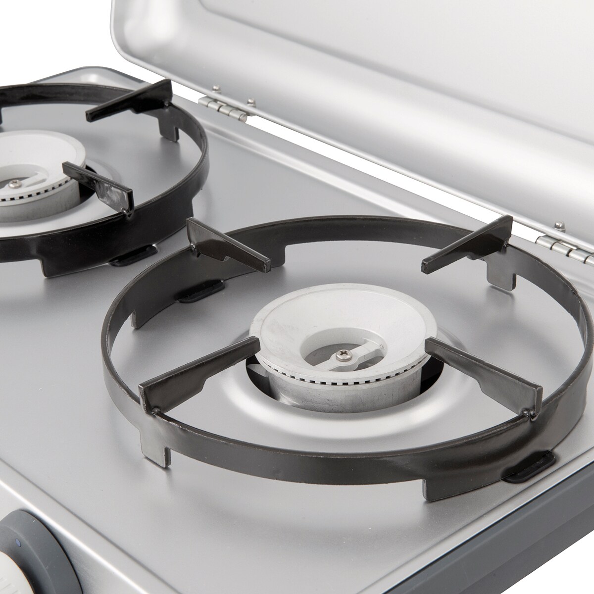 Fogareiro a Gás de 2 Queimadores 4 kw Cinzento-3