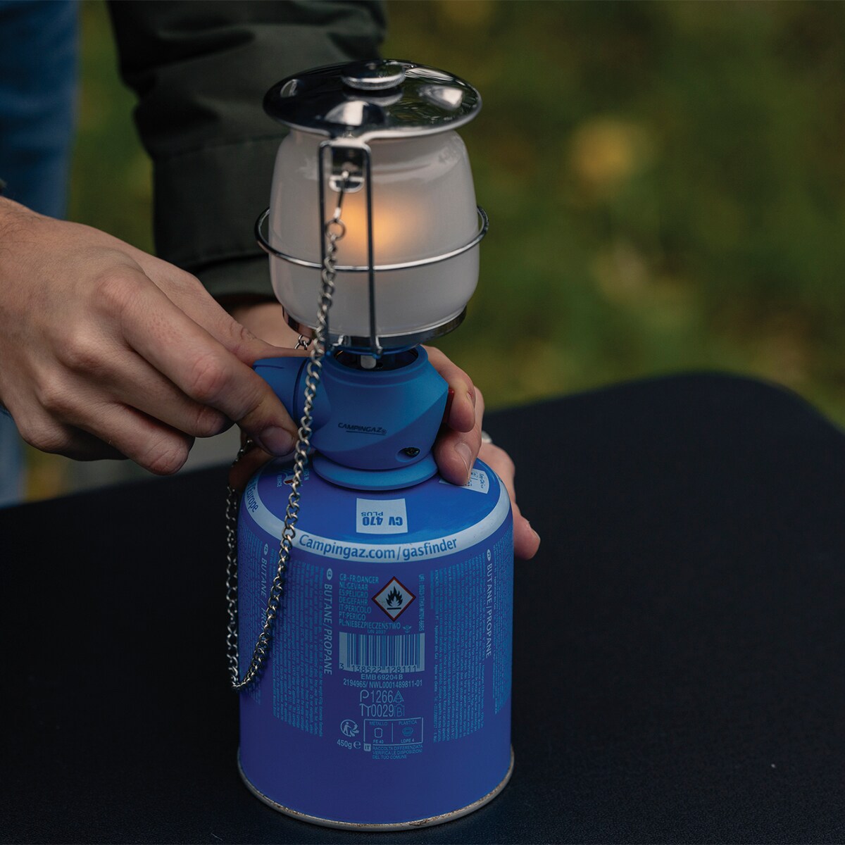 Candeeiro Portátil a Gás - 80 W Azul-5