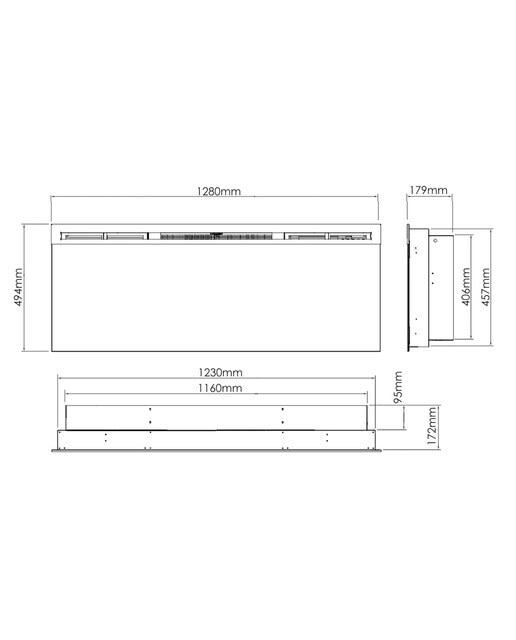 Simulador Eléctrico Colgar/Empotrar Prism 50 Negro-8