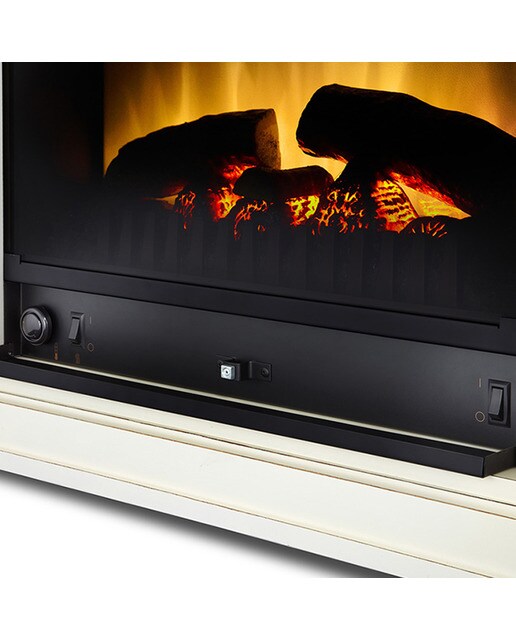 Chimenea Eléctrica Beethoven Optiflame Blanco crema-6