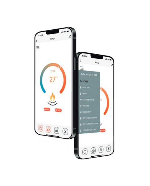 Chimenea Simulador Eléctrico i1000E App Negro-4