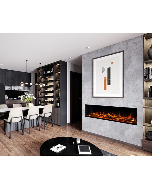 Chimenea Simulador Eléctrico i1500E App Negro-9