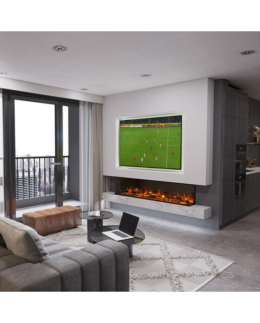 Chimenea Simulador Eléctrico i1500E App Negro-11