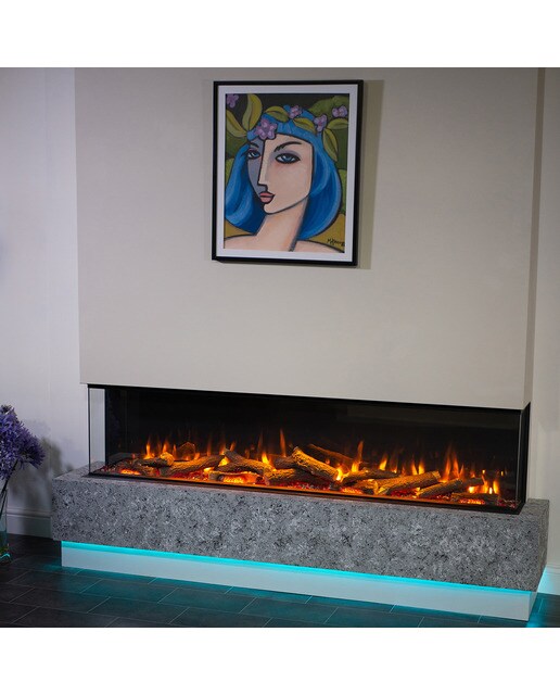 Chimenea Simulador Eléctrico i1500E App Negro-12