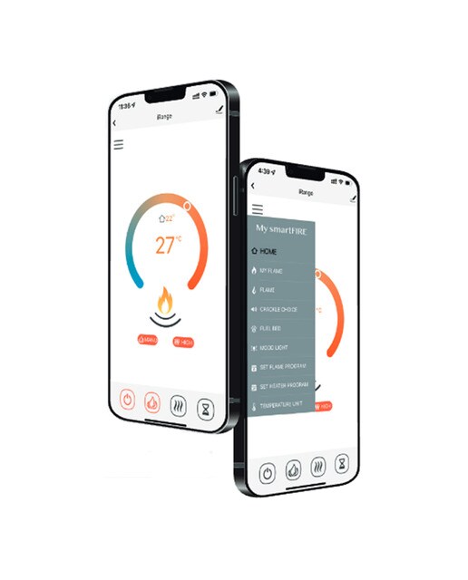 Chimenea Simulador Eléctrico i1800E App Negro-5
