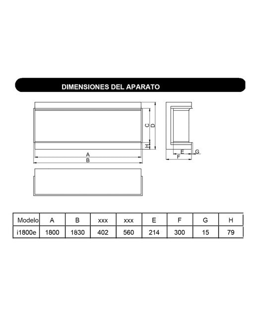 Chimenea Simulador Eléctrico i1800E App Negro-13