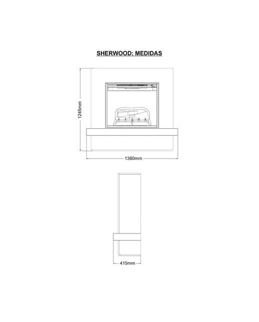 Lareira Elétrica Sherwood Cinzento-7