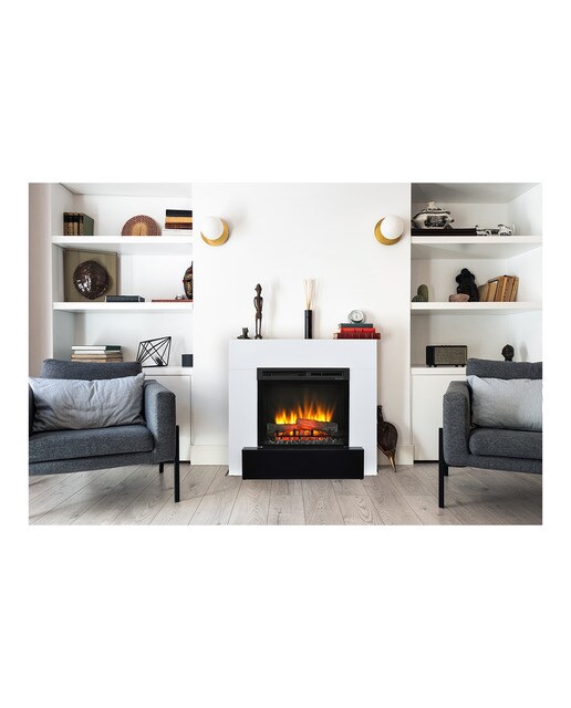 Chimenea Eléctrica Lucid Blanco / Negro-9