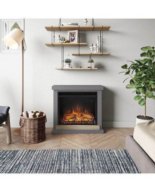 Chimenea Eléctrica Hagen Gris-3