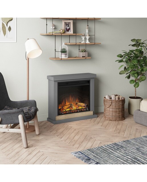 Chimenea Eléctrica Hagen Gris-4