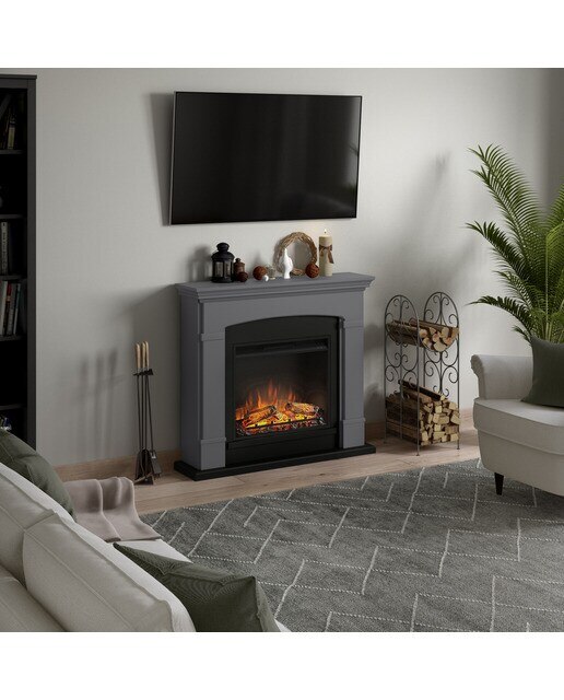 Chimenea Eléctrica Helmi Gris-4