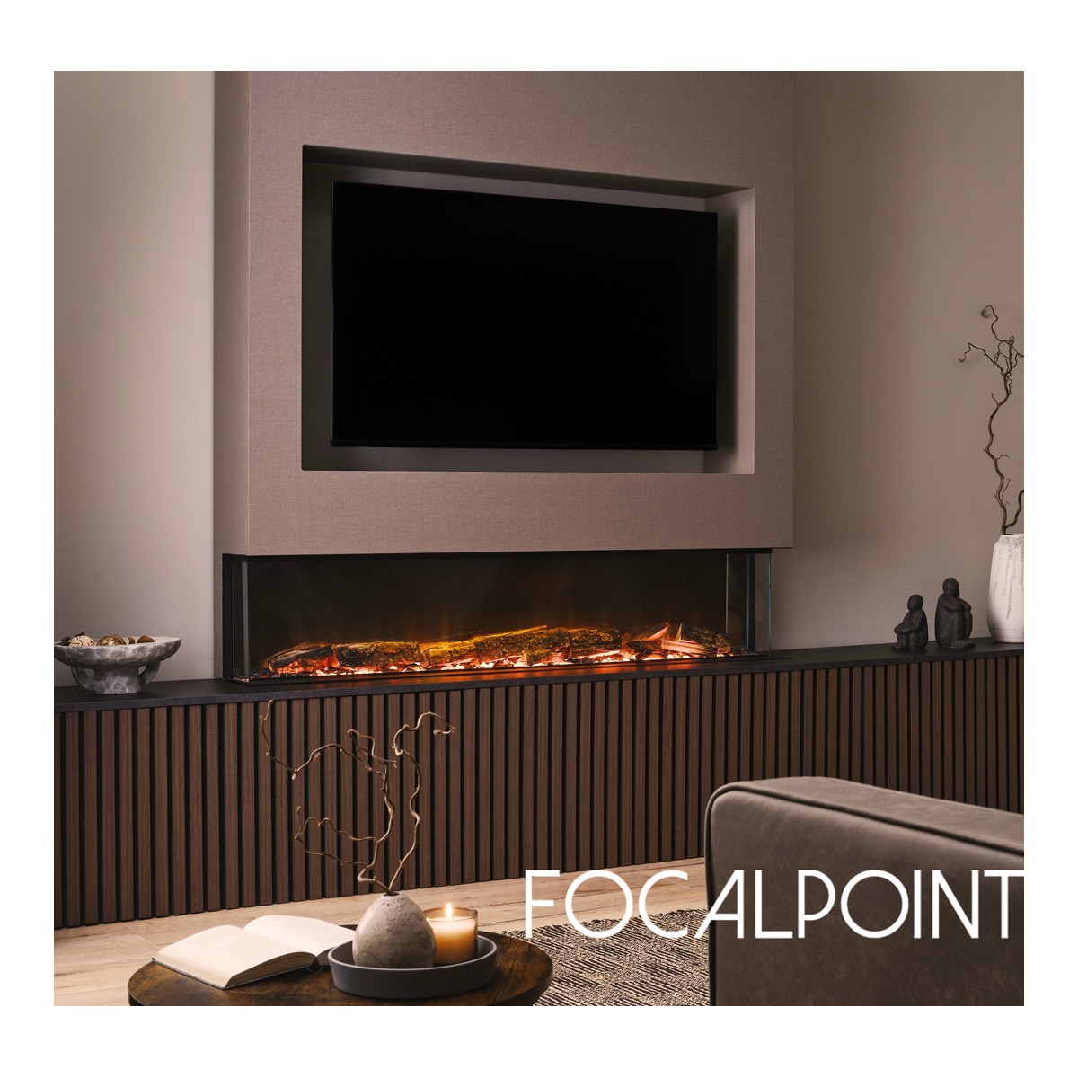 Chimenea Eléctrica Eccentra 1250 Negro-5
