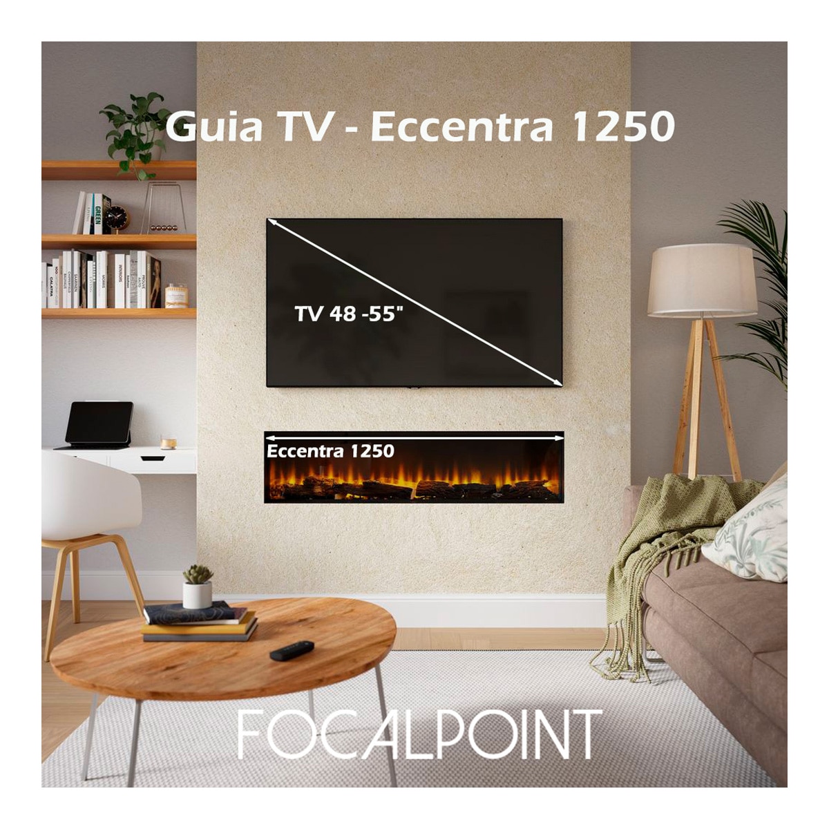 Chimenea Eléctrica Eccentra 1250 Negro-11