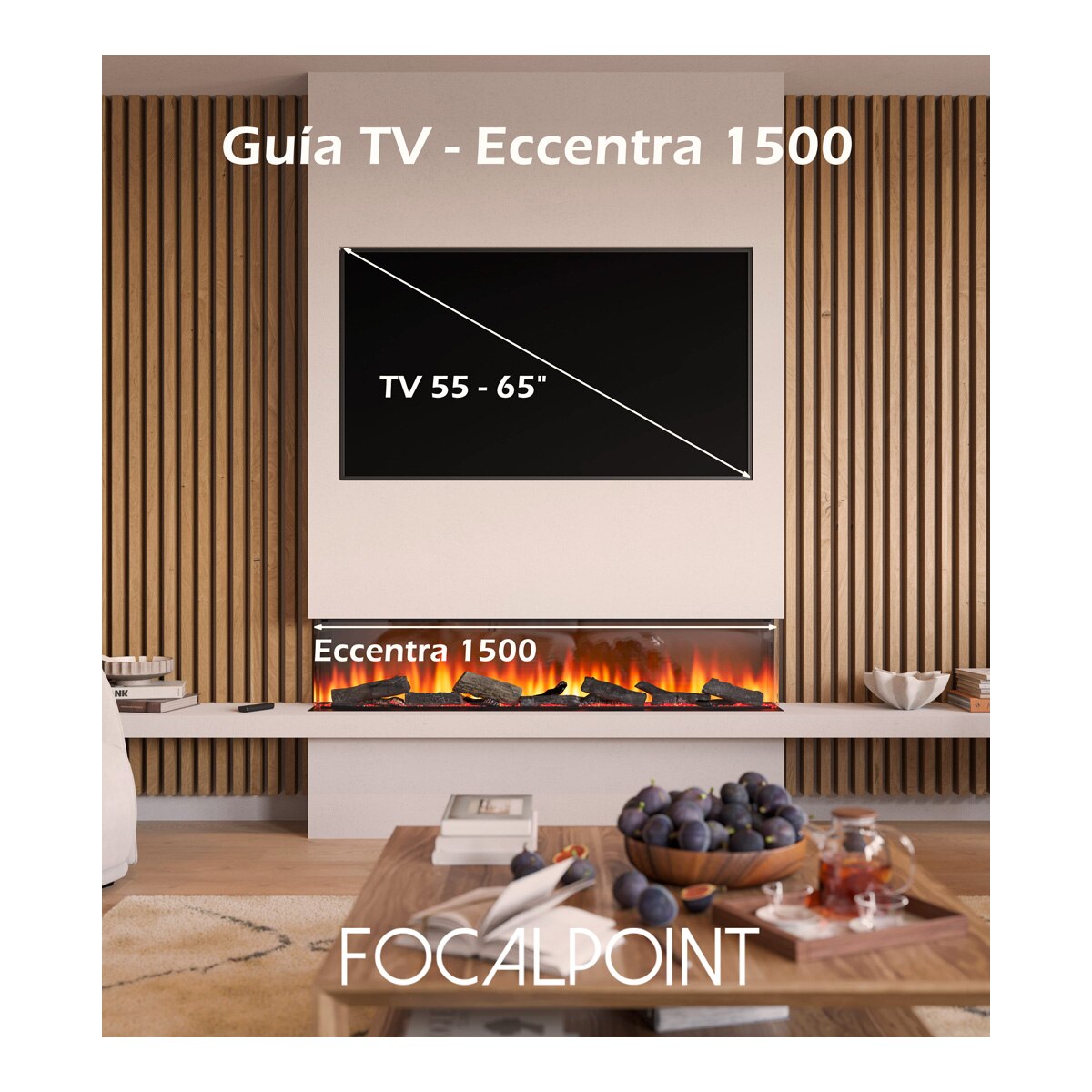 Chimenea Eléctrica Eccentra 1500 Negro-8