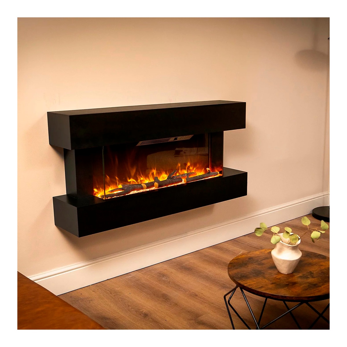 Chimenea Eléctrica Ashford Black Negro-4
