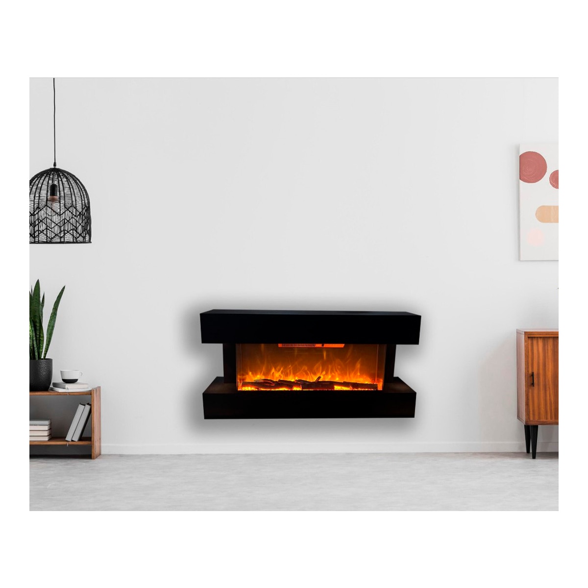 Chimenea Eléctrica Ashford Black Negro-9