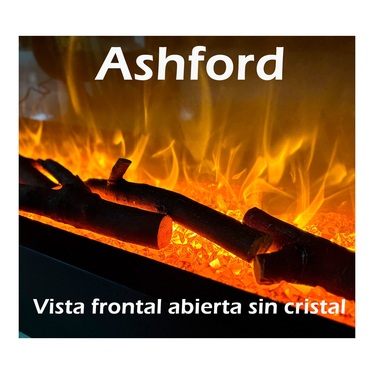 Chimenea Eléctrica Ashford  White Blanco-7