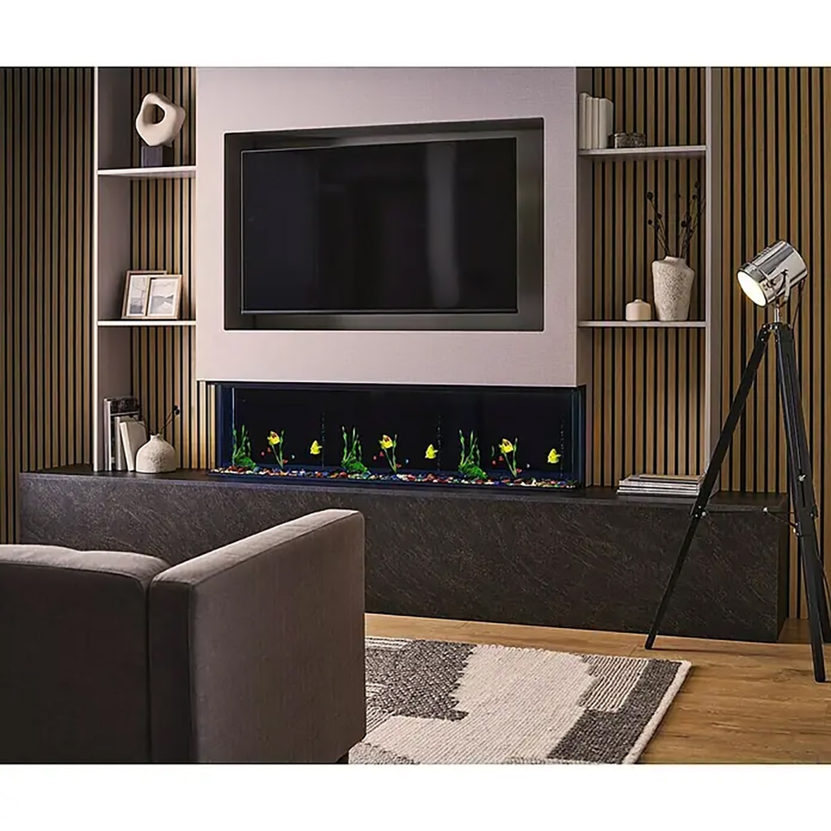Chimenea Eléctrica Ennolux LCD 59 Negro-11