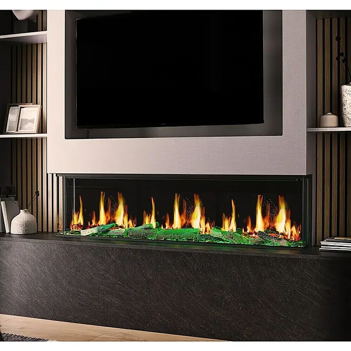 Chimenea Eléctrica Ennolux LCD 59 Negro-14