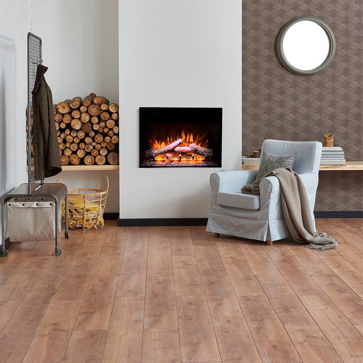 Chimenea eléctrica POPULES 70 Negro-3
