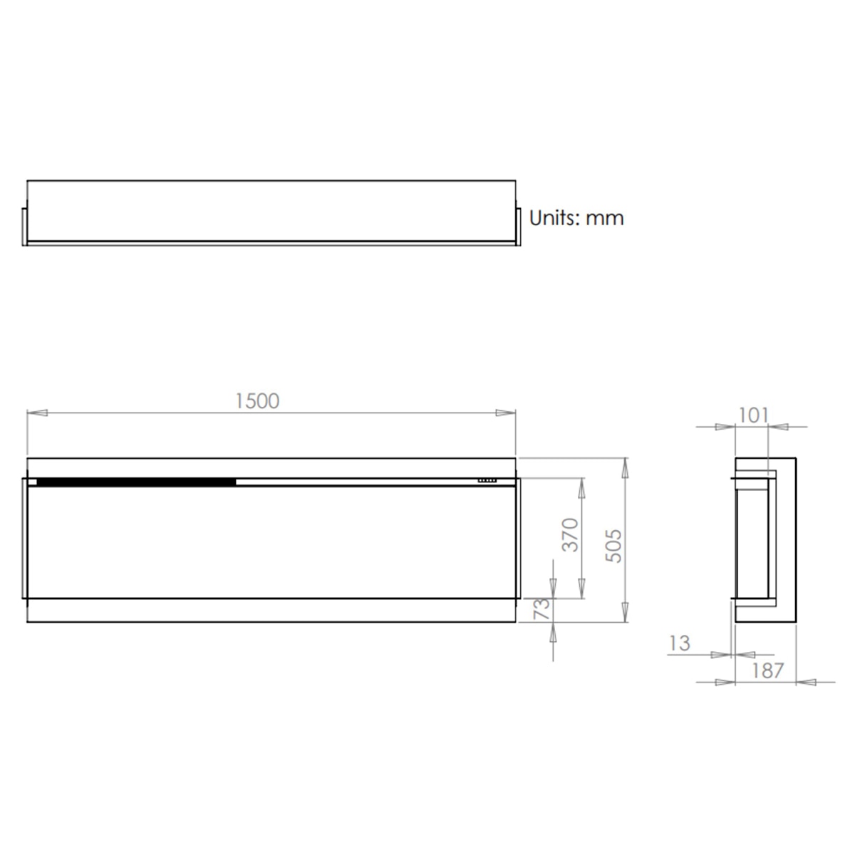 Chimenea eléctrica i1500E SLIM 4D Charlton & Jenrick Negro-5
