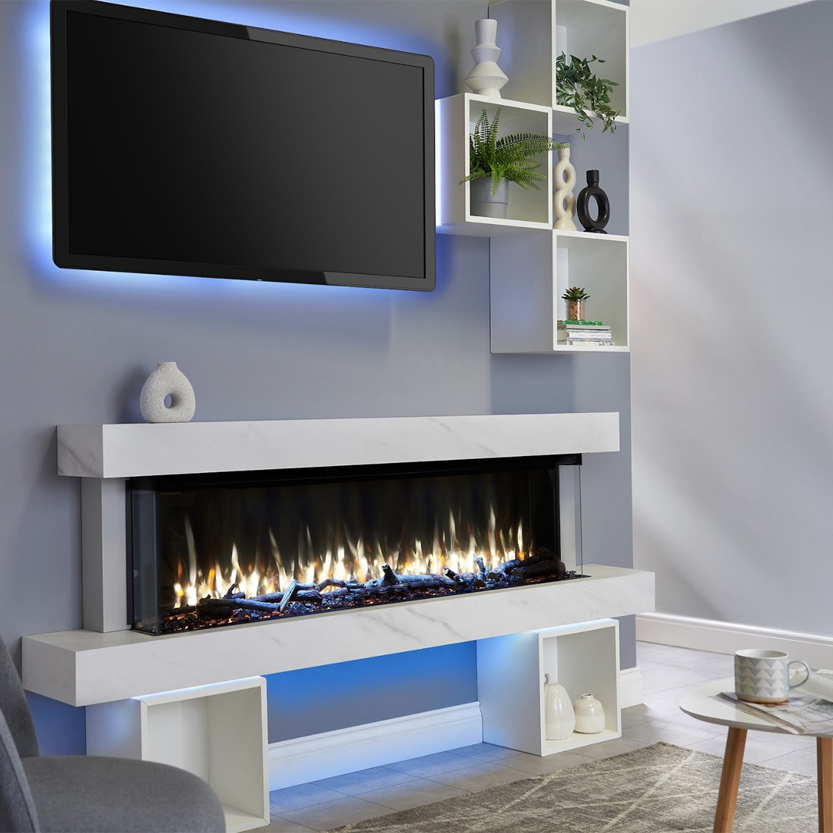 Chimenea eléctrica i1500E SLIM 4D Charlton & Jenrick Negro-6