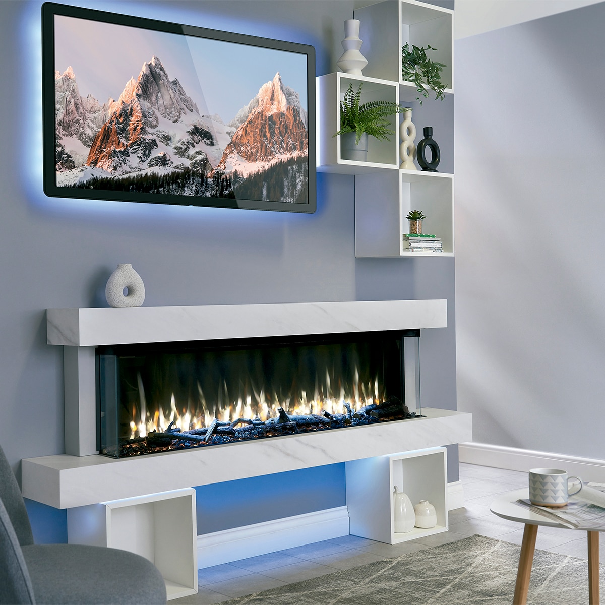 Chimenea eléctrica i1500E SLIM 4D Charlton & Jenrick Negro-9