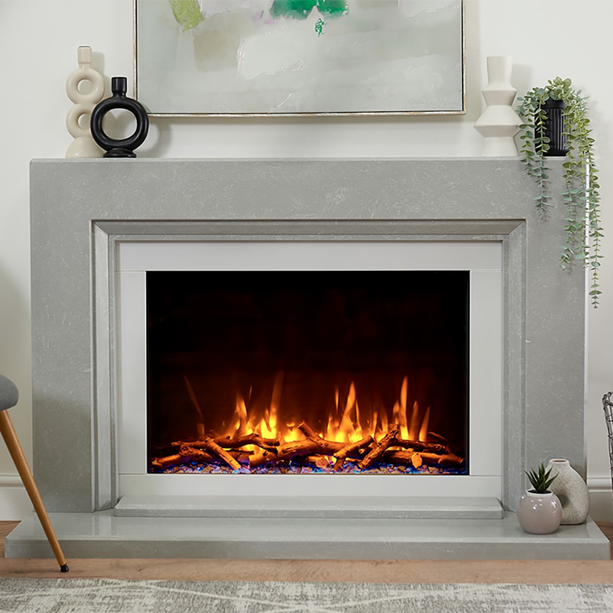 Chimenea eléctrica i790E SLIM 4D Charlton & Jenrick Negro-3