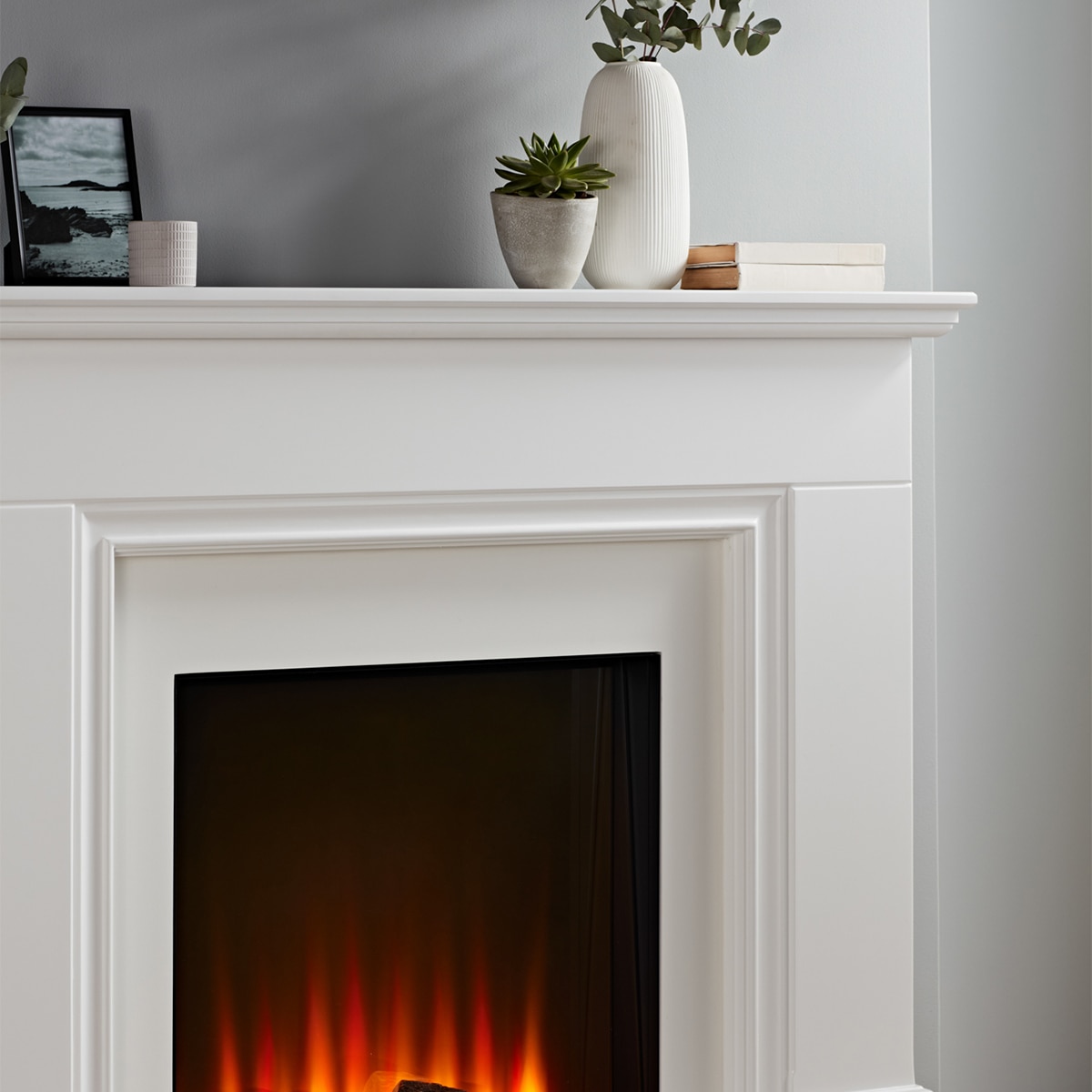 Chimenea eléctrica Kendal Blanco-4