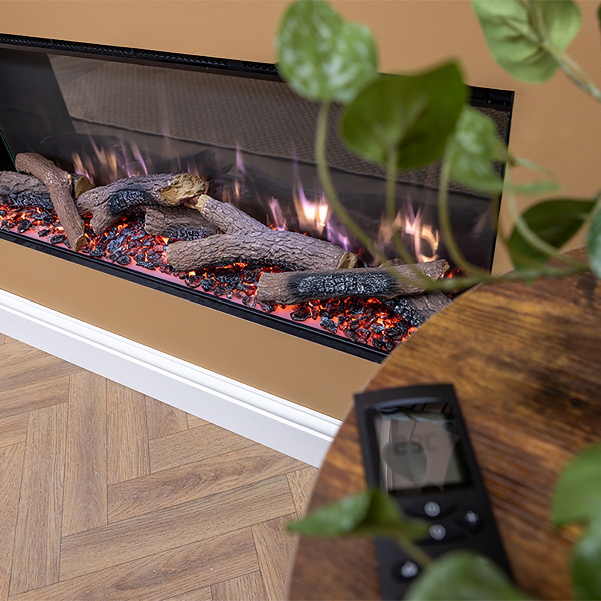 Chimenea eléctrica empotrable Go Eco MW 100 de Charlton & Jenrick Negro-4