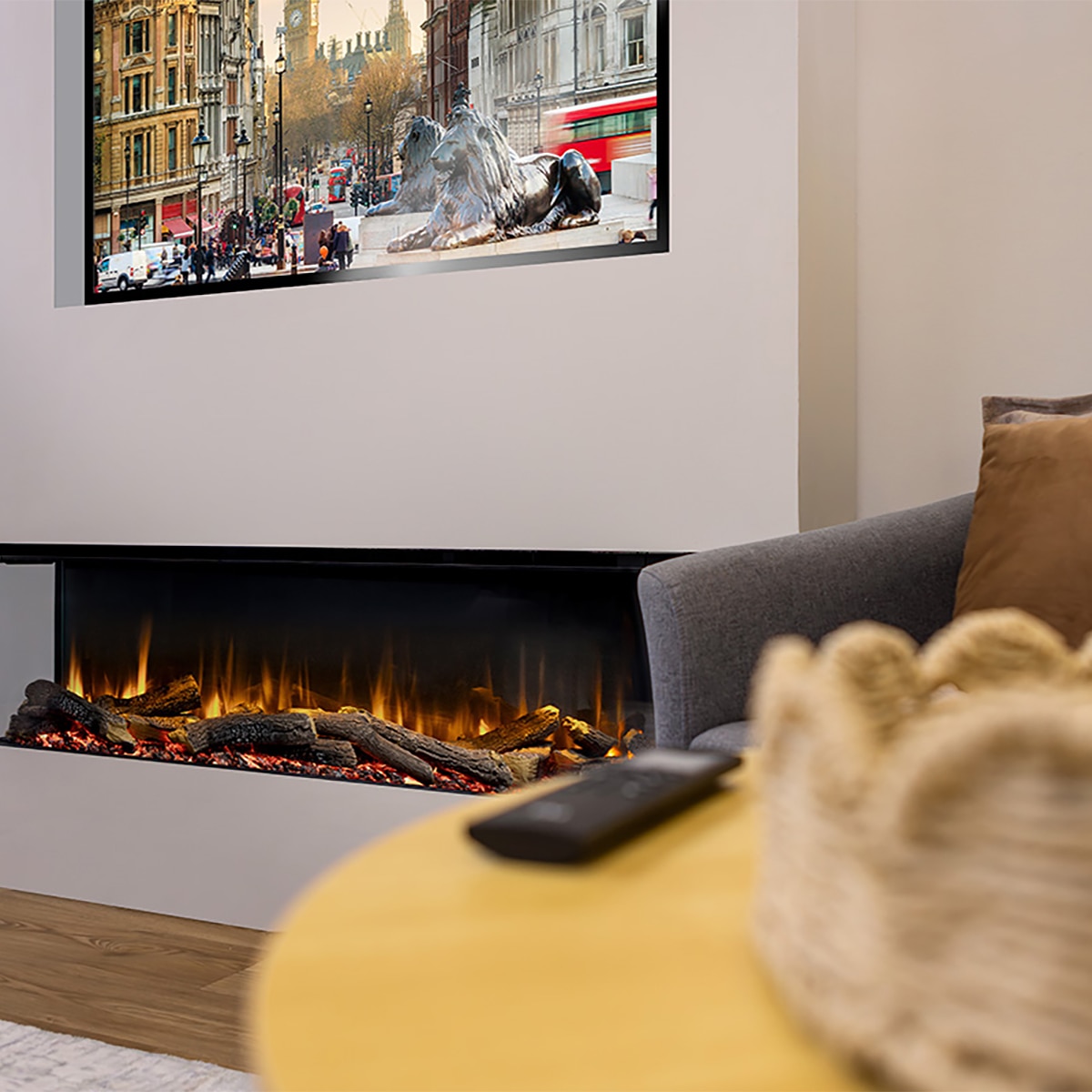 Chimenea eléctrica empotrable Go Eco MW 150 de Charlton & Jenrick Negro-4