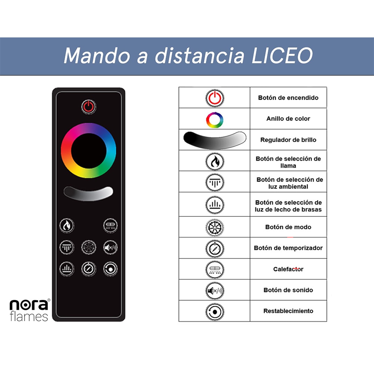 Chimenea eléctrica Liceo 180 con troncos iluminados Negro-4