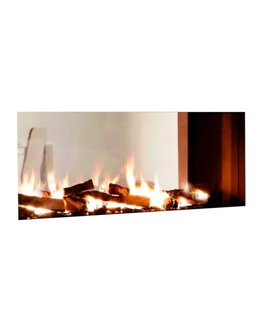 Chimenea Gas Natural Pano 650 Túnel Doble Cara Negro-1