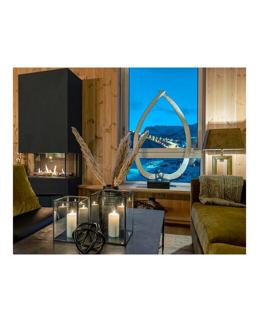 Chimenea Gas LPG Pano 650 2 Esquinas Negro-2