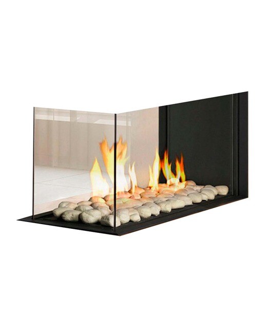 Chimenea Gas LPG Pano 650 Modelo Separador de Ambientes Negro-1