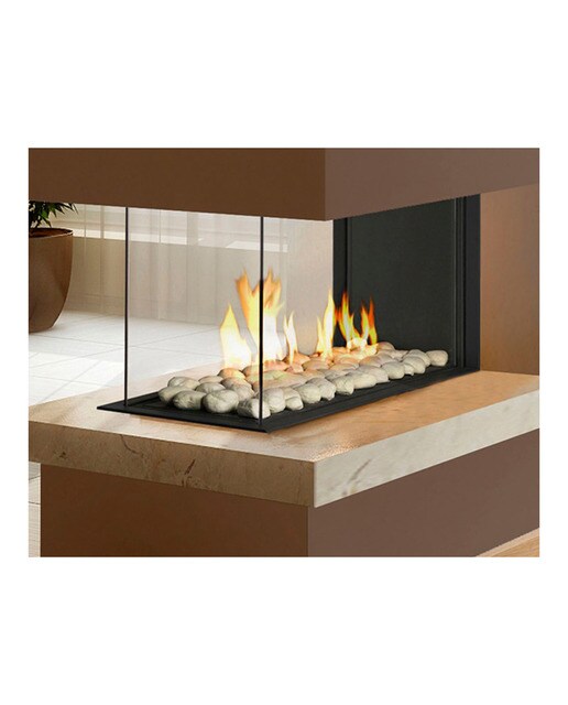 Chimenea Gas LPG Pano 650 Modelo Separador de Ambientes Negro-2