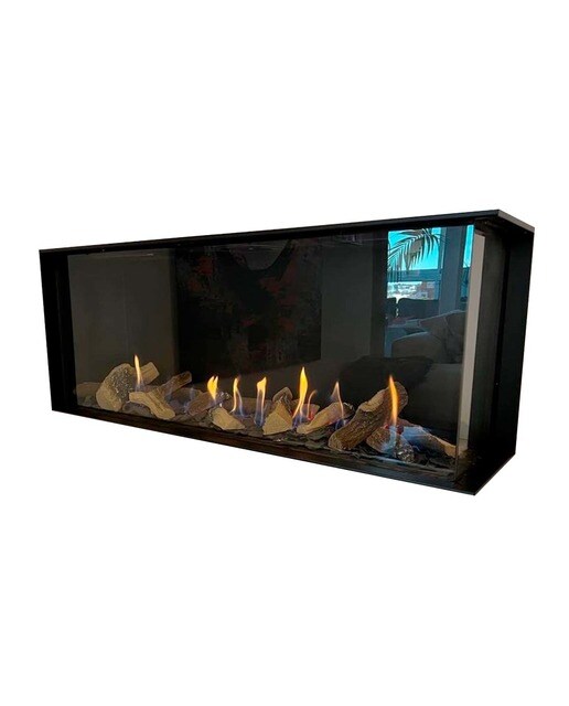 Chimenea Gas LPG Pano 1100 Esquinera Derecha Negro-1