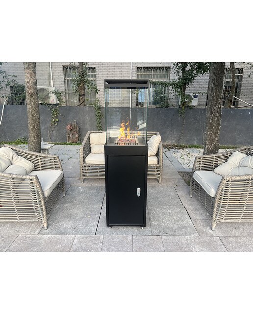 Imagen 4 de Estufa Gas Exterior Rectangular Babel 10 kW Negro