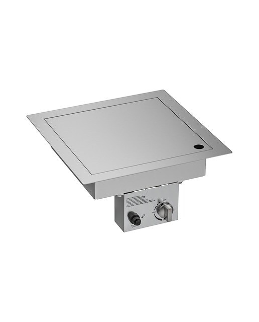 Quemador Exterior Gas Cuadrado Nora 405 x 405 Gas Natural Plata-2