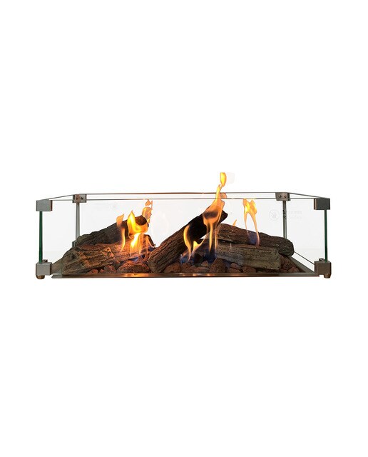 Quemador Exterior Gas Cuadrado Nora 405 x 405 Gas Natural Plata-4