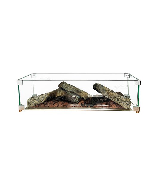 Quemador Exterior Gas Rectangular Nora 950 x 190 Gas Natural Plata-3