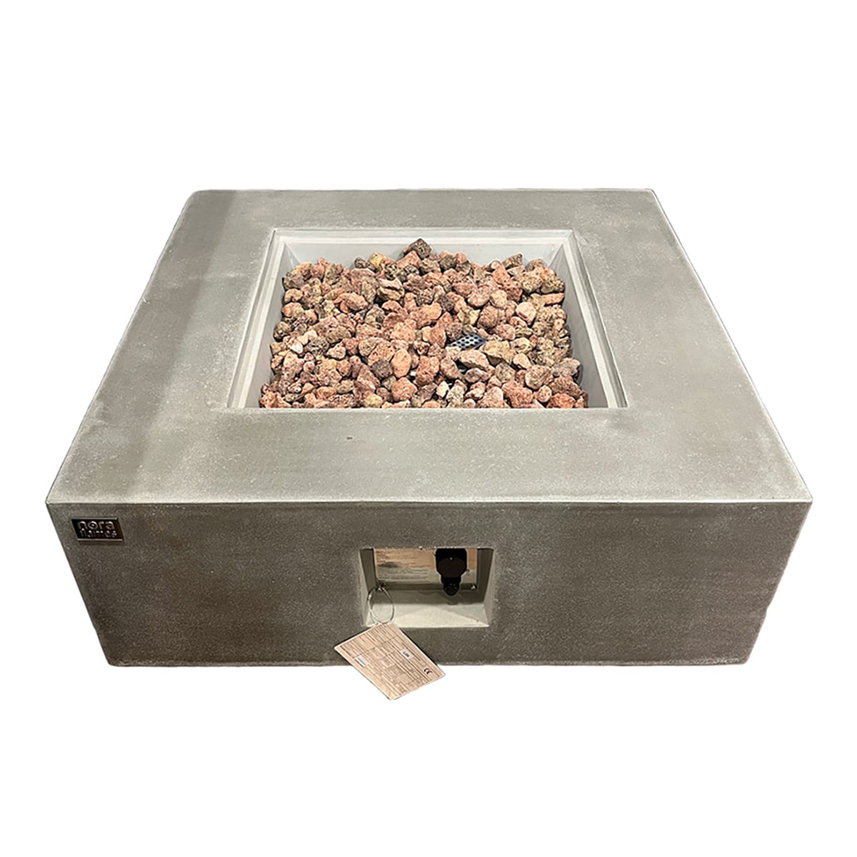 Mesa de exterior con brasero LPG Loa gris de 16 kw Gris-1